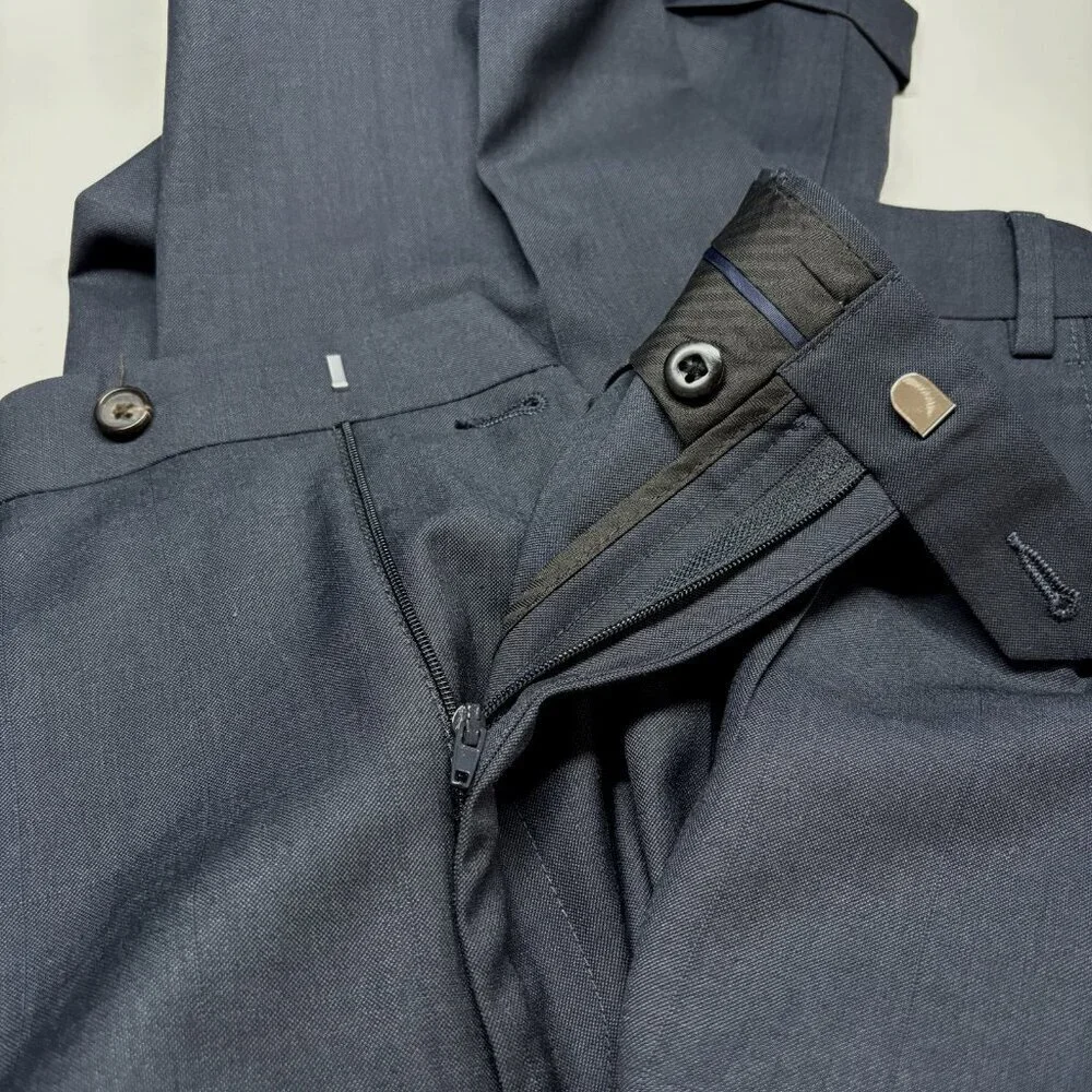 RALPH LAUREN‎ Men Dress Pants Sz 38x32 Blue Pleated Cuff Hem Professional 28-4